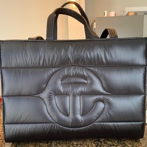 Teflar Medium Puff Shopper - Black (Dust bag included)